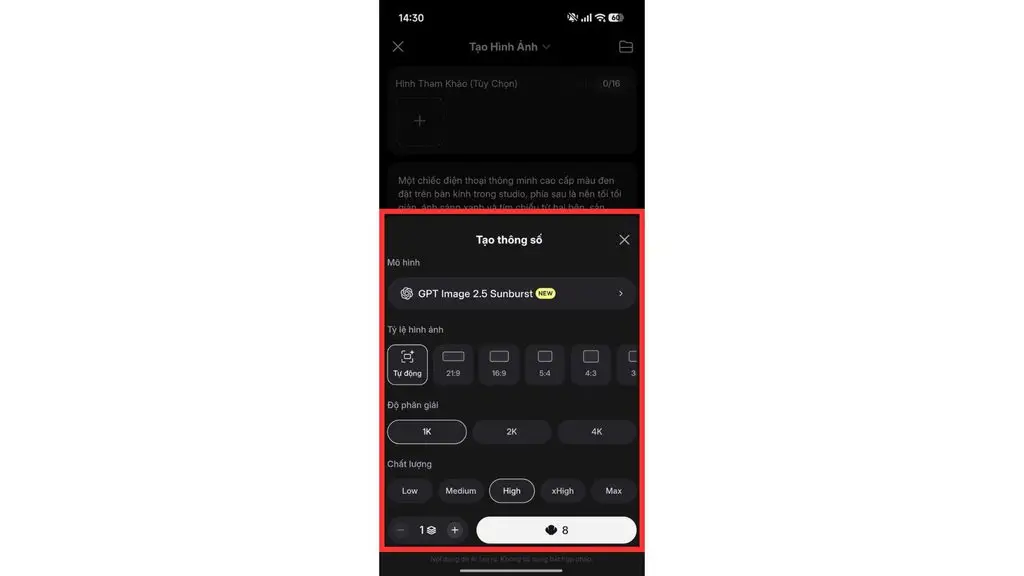 creating images with Hailuo AI on a phone