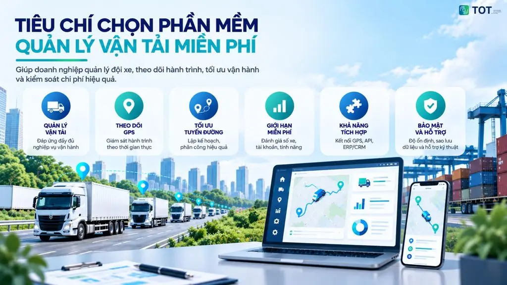 tiêu chí chọn phần mềm quản lý vận tải miễn phí