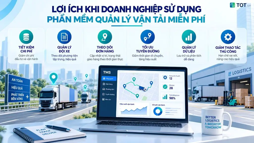 lợi ích khi sử dụng phần mềm vận tải miễn phí