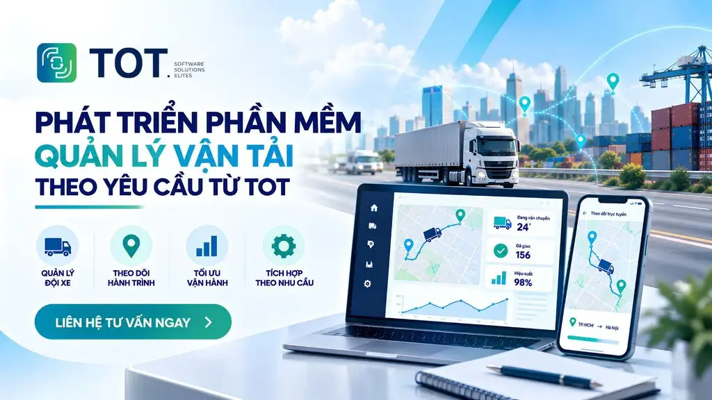 phần mềm quản lý vận tải theo yêu cầu tại TOT