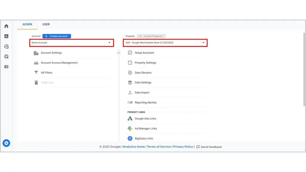 đăng nhập Google Analytics